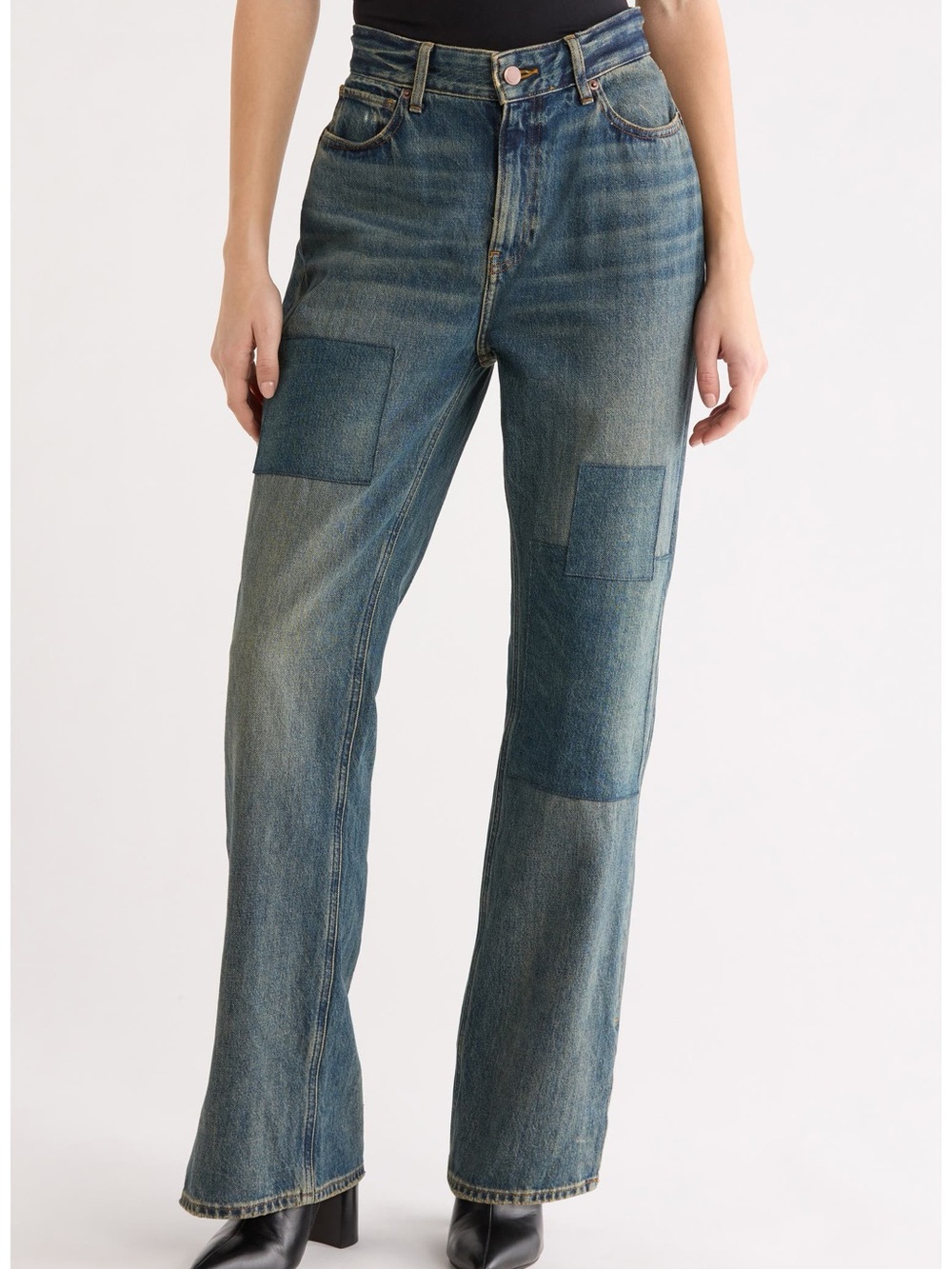 Good American The Khloé Jean Patchwork Straight 27